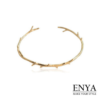 Enya★森林系樹枝造型手環金色