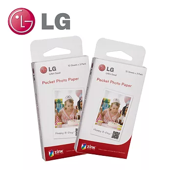 LG Pocket photo 口袋型相印機專用相紙(PS2203)(2×3吋/30入X2盒)