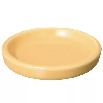[MUJI無印良品]白磁小物圓形托盤芥末黃