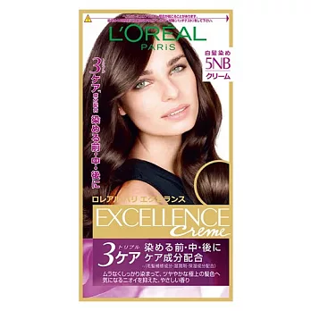 LOREAL Paris 巴黎萊雅 優媚霜三重護髮雙管染髮霜 5NB 自然棕