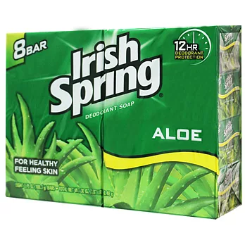 【美國 Irish Spring】蘆薈香皂-106.3g/3.75oz(8入組)