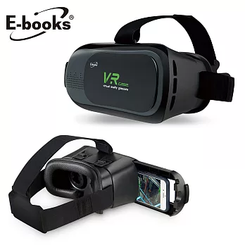 E-books V1 虛擬實境VR頭戴3D眼鏡黑
