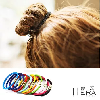 【Hera】赫拉 純色高彈力帶扣髮圈/髮束(十入組)(彩色)