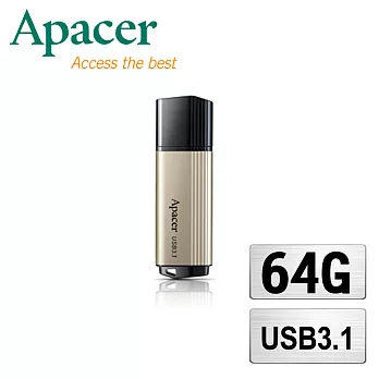 Apacer宇瞻 AH353 64GB 金之翼極速隨身碟 USB3.1