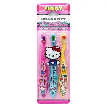 【美國 FIREFLY】HELLO KITTY兒童牙刷(3入裝)