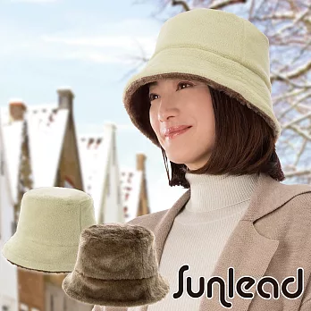 Sunlead 雙面雙色可戴。Fleece保暖防寒刷毛軟帽 (暖棕色/淺褐)