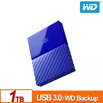 WD My Passport 1TB 2.5吋行動硬碟(WESN)藍