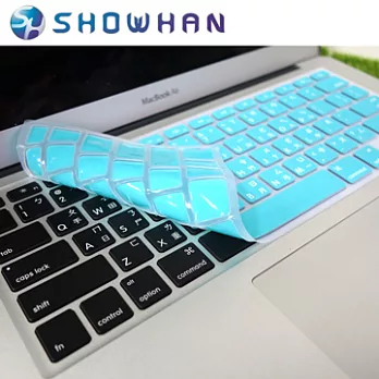 【SHOWHAN】Apple MacBook Pro/Air 13/15/17吋英文鍵盤保護膜白藍