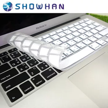 【SHOWHAN】Apple MacBook Pro/Air 13/15/17吋英文鍵盤保護膜白色