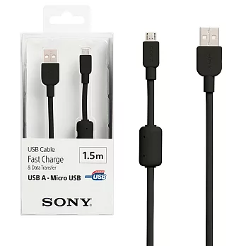 SONY micro 1.5M 高速傳輸充電線(CP-AB150)黑色