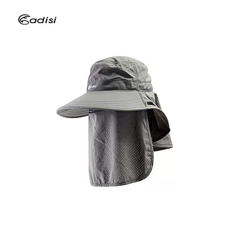 ADISI Supplex抗UV護臉護頸盤帽 AS16036 / 城市綠洲 (UPF40+.防曬.防紫外線.機能帽.吸濕快乾透氣) 鐵灰/L