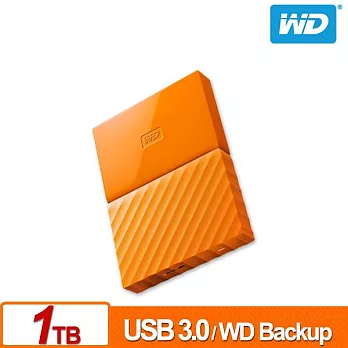 WD My Passport 1TB 2.5吋行動硬碟(WESN)橘