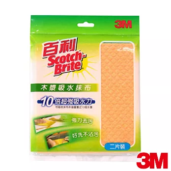 【3M】百利木漿棉吸水抹布2片裝