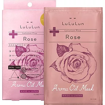 日本LuLuLun Plus 精油面膜-大馬士革玫瑰（5片盒裝）