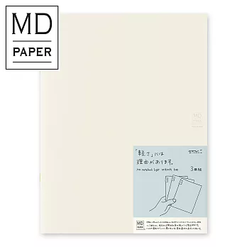 MIDORI MD Notebook輕量版(A4)3冊組-方格