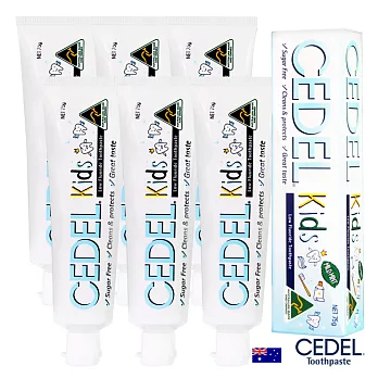 澳洲CEDEL含氟無糖兒童牙膏75g六入