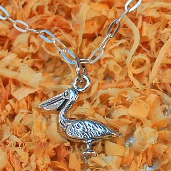 月色銀光925純銀墜子‧鵜鶘