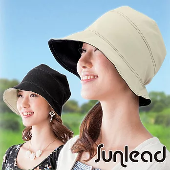 Sunlead 雙面雙色可戴。涼感吸濕速乾深圓頂遮陽軟帽 (黑色/淺褐色)