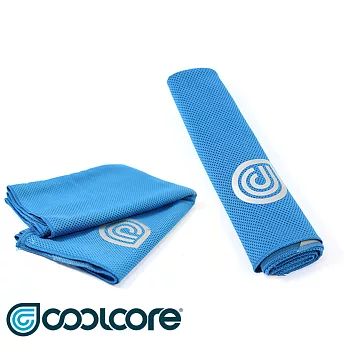 COOLCORE Chill Sport涼感運動毛巾/城市綠洲 (涼感、降溫、運動戶外、高性能針織)藍色