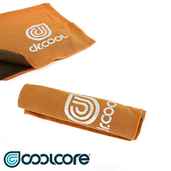 COOLCORE Chill Sport涼感運動毛巾/城市綠洲 (涼感、降溫、運動戶外、高性能針織)橘色