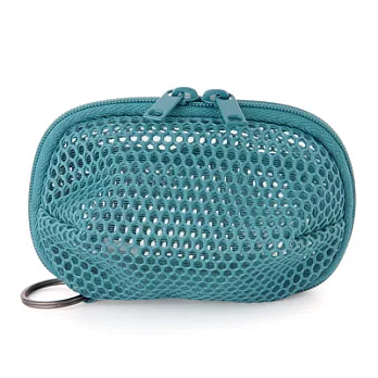 [MUJI無印良品]聚酯纖維立體網眼化妝包/大.水藍