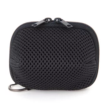 [MUJI無印良品]聚酯纖維立體防震網眼化妝包/大.深藍