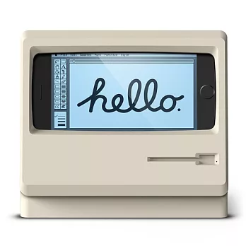 ElagoiPhone M4賈伯斯Macintosh造型充電支架-限量紀念款白