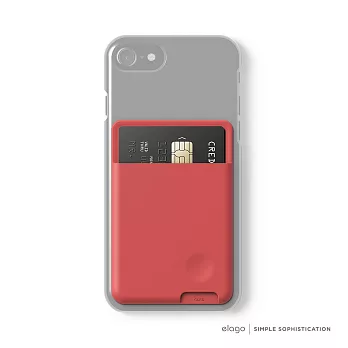Elago 手機專用收納卡夾_紅