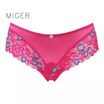 [MIGER密格內衣]魅惑性感蕾絲丁字褲-台灣製-(編號：8602)桃紅色