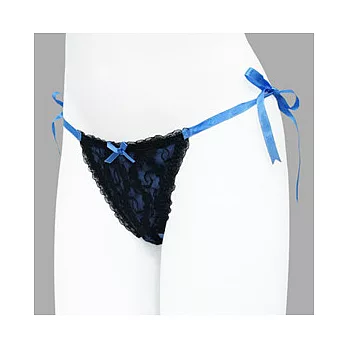 [MIGER密格內衣]性感綁帶低腰丁字褲-台灣製- (編號：6866)藍色