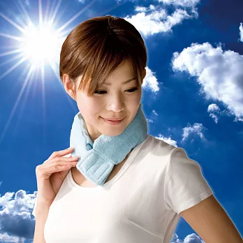 日系涼感降溫冰凍酷涼領巾 (水藍色)
