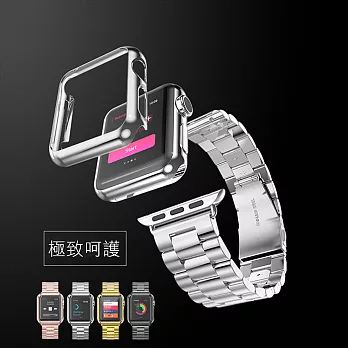 Apple Watch 超輕薄金屬質感保護殼 (38mm)銀色