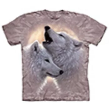 【摩達客】美國進口The Mountain 愛狼之歌 純棉環保短袖T恤成人版M號