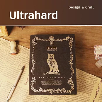 Ultrahard Bookplate 藏書票書衣系列-貓頭鷹(咖啡)