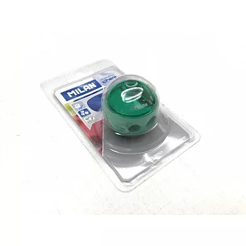 MILAN 圓型雙孔削筆器綠