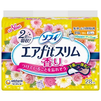 日本airfit超薄衛生棉(幸福花束香氛)21CM-28枚