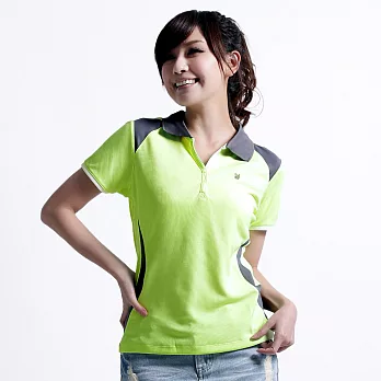 【遊遍天下】女款顯瘦抗UV吸濕排汗機能POLO衫 (螢光綠)3XL螢光綠