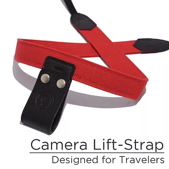 PONTE Leather Co. 旅行減壓背帶 Camera Lift-Strap《帆布款》磚紅色