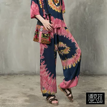 【潘克拉】大綁染休閒套裝(褲子)-F　FREE綁染