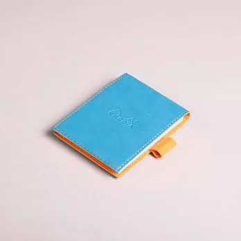 【Rhodia】Boutique_N°11彩色皮套筆記本(方眼)(綠松石)(A7)