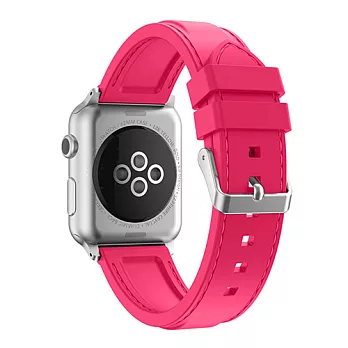 Apple Watch 運動錶帶 簡約縫線粉紅色