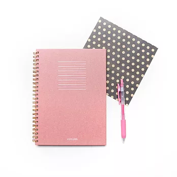 《Conifer》25K 禪Zen 線圈橫線筆記。紅絹