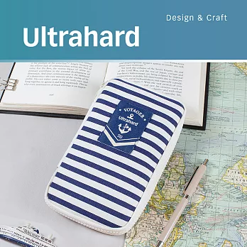 Ultrahard海軍風系列-Voyager寬版夾心筆袋