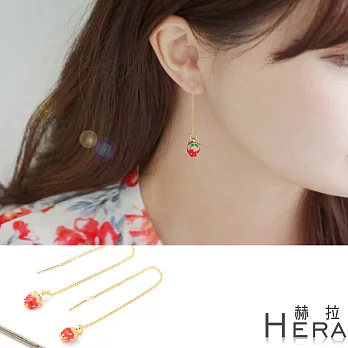 【Hera】赫拉 浪漫水果度假風耳線/耳環-2款(草莓)