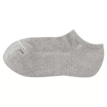 [MUJI無印良品]女有機棉混足底圈絨淺口直角襪23~25cm灰色