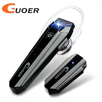 Guoer 雙倍電池勁量尊榮商務無線藍牙耳機(K5)黑色