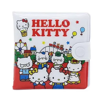 《Sanrio》HELLO KITTY童用復古式PVC迷你皮夾(遊樂園)