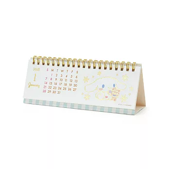 《Sanrio》大耳狗喜拿 2018燙金鑲飾細長型可立式桌曆
