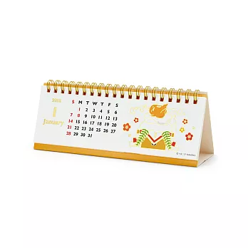 《Sanrio》蛋黃哥 2018燙金鑲飾細長型可立式桌曆
