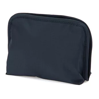 [MUJI無印良品]聚酯纖維全開化妝包/深藍.約12x17x6cm